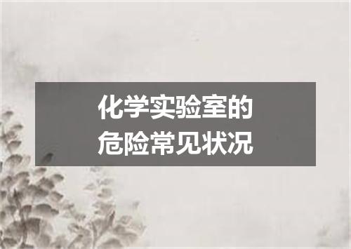化学实验室的危险常见状况