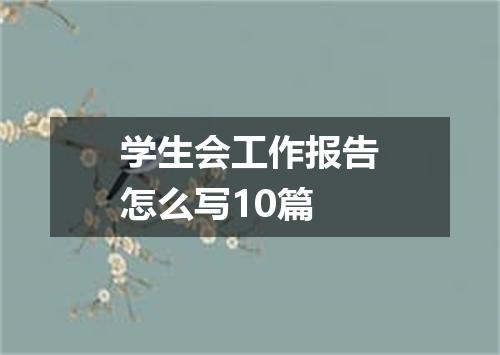 学生会工作报告怎么写10篇