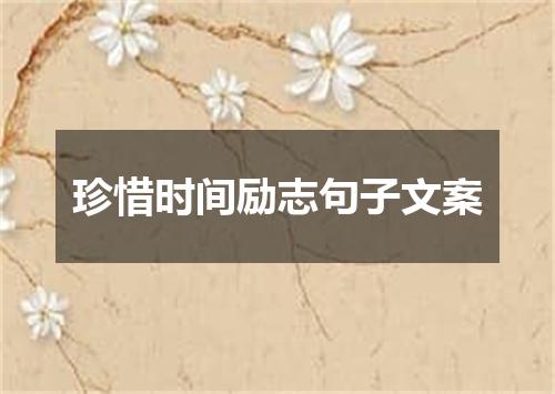 珍惜时间励志句子文案