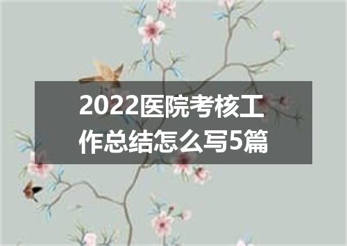 2022医院考核工作总结怎么写5篇