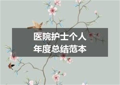 医院护士个人年度总结范本
