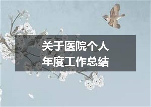 关于医院个人年度工作总结