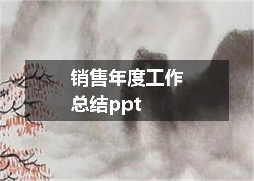 销售年度工作总结ppt