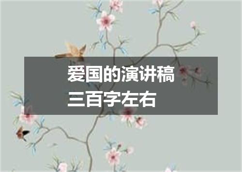 爱国的演讲稿三百字左右