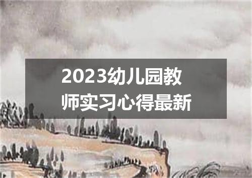 2023幼儿园教师实习心得最新