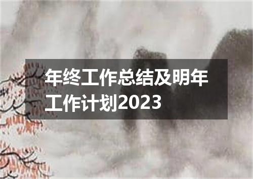 年终工作总结及明年工作计划2023