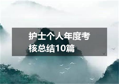 护士个人年度考核总结10篇
