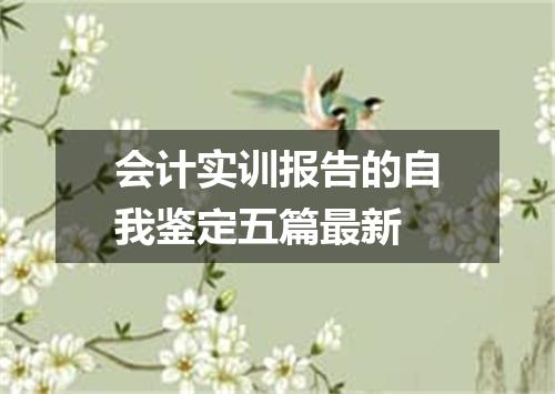 会计实训报告的自我鉴定五篇最新