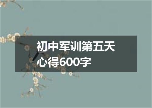 初中军训第五天心得600字