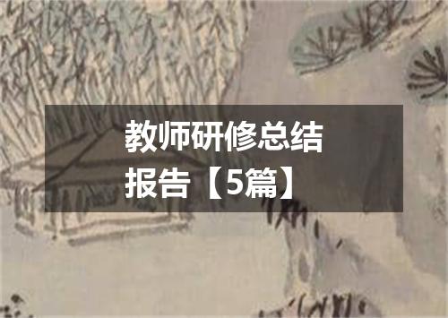 教师研修总结报告【5篇】