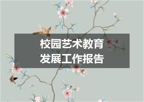 校园艺术教育发展工作报告