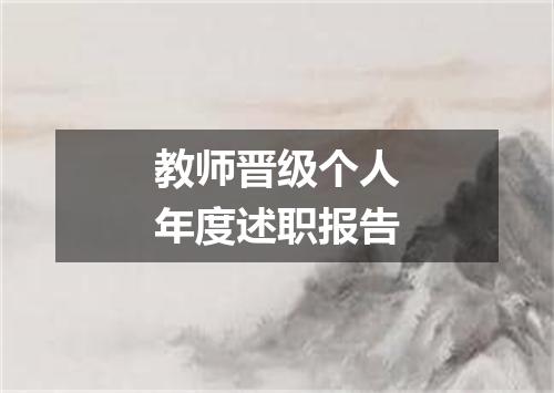 教师晋级个人年度述职报告
