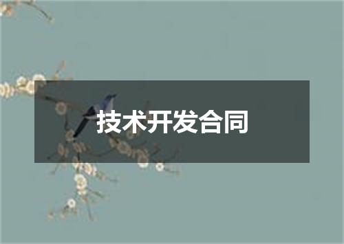 技术开发合同