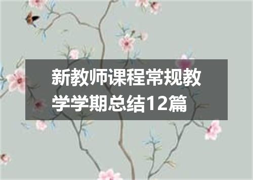 新教师课程常规教学学期总结12篇