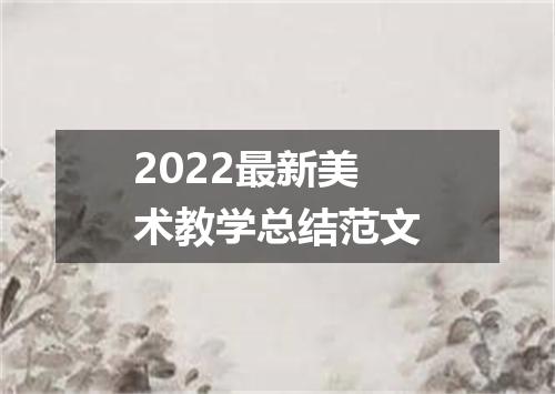 2022最新美术教学总结范文