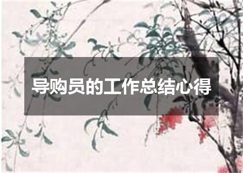 导购员的工作总结心得
