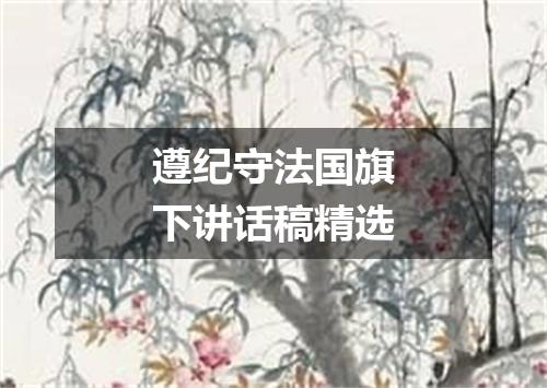 遵纪守法国旗下讲话稿精选