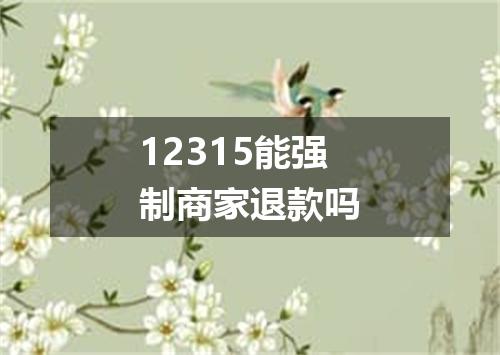 12315能强制商家退款吗