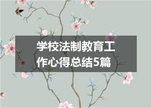 学校法制教育工作心得总结5篇
