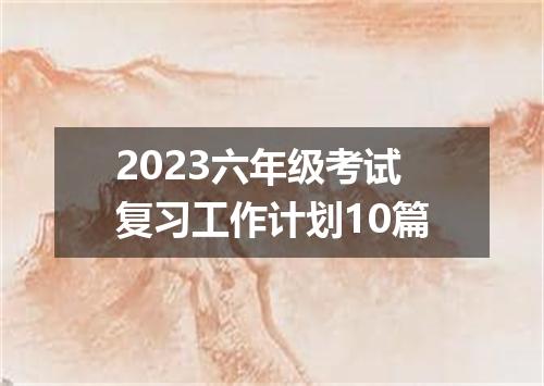 2023六年级考试复习工作计划10篇
