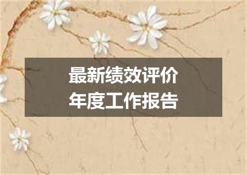 最新绩效评价年度工作报告