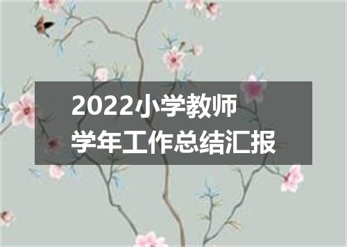 2022小学教师学年工作总结汇报