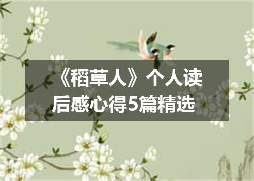 《稻草人》个人读后感心得5篇精选