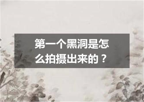 第一个黑洞是怎么拍摄出来的？