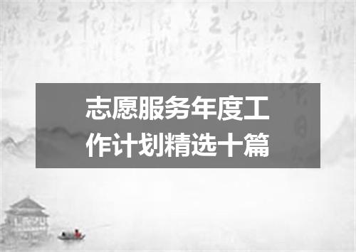 志愿服务年度工作计划精选十篇