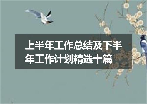 上半年工作总结及下半年工作计划精选十篇
