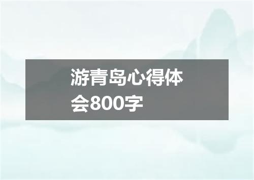 游青岛心得体会800字