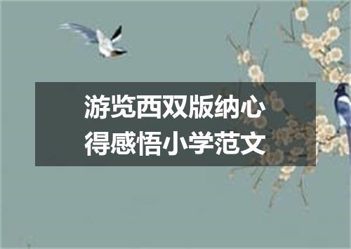 游览西双版纳心得感悟小学范文