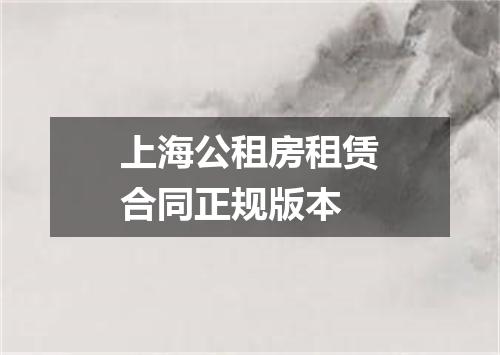 上海公租房租赁合同正规版本