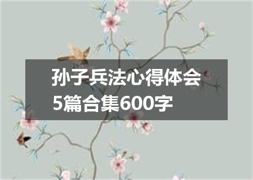 孙子兵法心得体会5篇合集600字