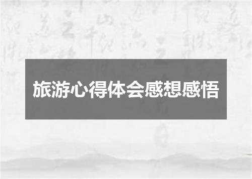 旅游心得体会感想感悟
