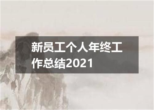 新员工个人年终工作总结2021