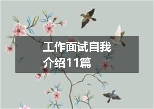 工作面试自我介绍11篇