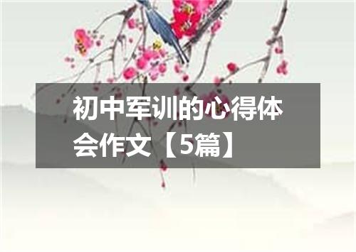 初中军训的心得体会作文【5篇】