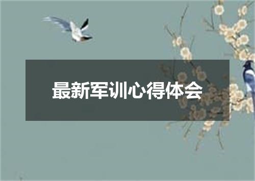 最新军训心得体会