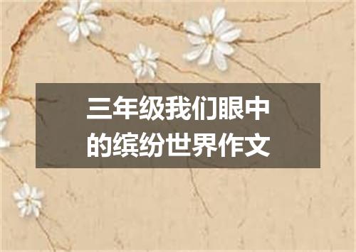 三年级我们眼中的缤纷世界作文