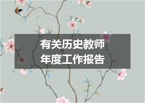 有关历史教师年度工作报告