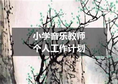 小学音乐教师个人工作计划