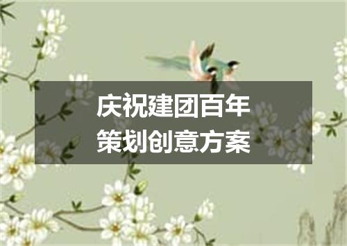 庆祝建团百年策划创意方案