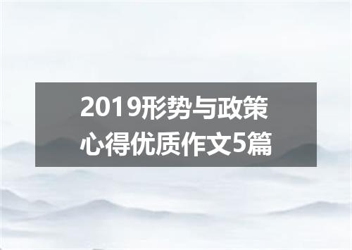 2019形势与政策心得优质作文5篇