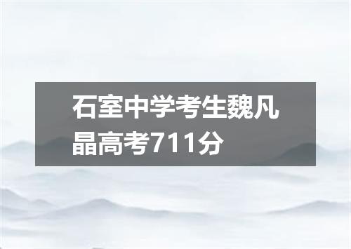 石室中学考生魏凡晶高考711分