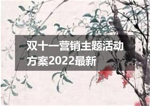 双十一营销主题活动方案2022最新