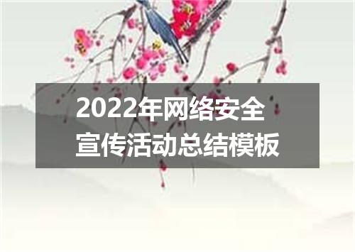 2022年网络安全宣传活动总结模板