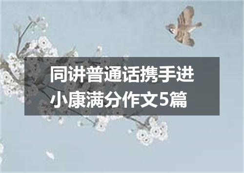 同讲普通话携手进小康满分作文5篇