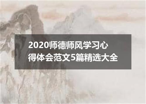 2020师德师风学习心得体会范文5篇精选大全
