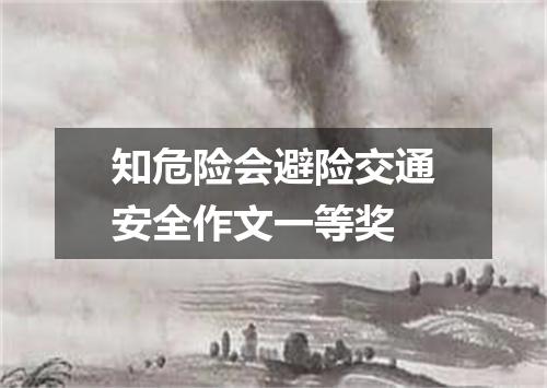 知危险会避险交通安全作文一等奖
